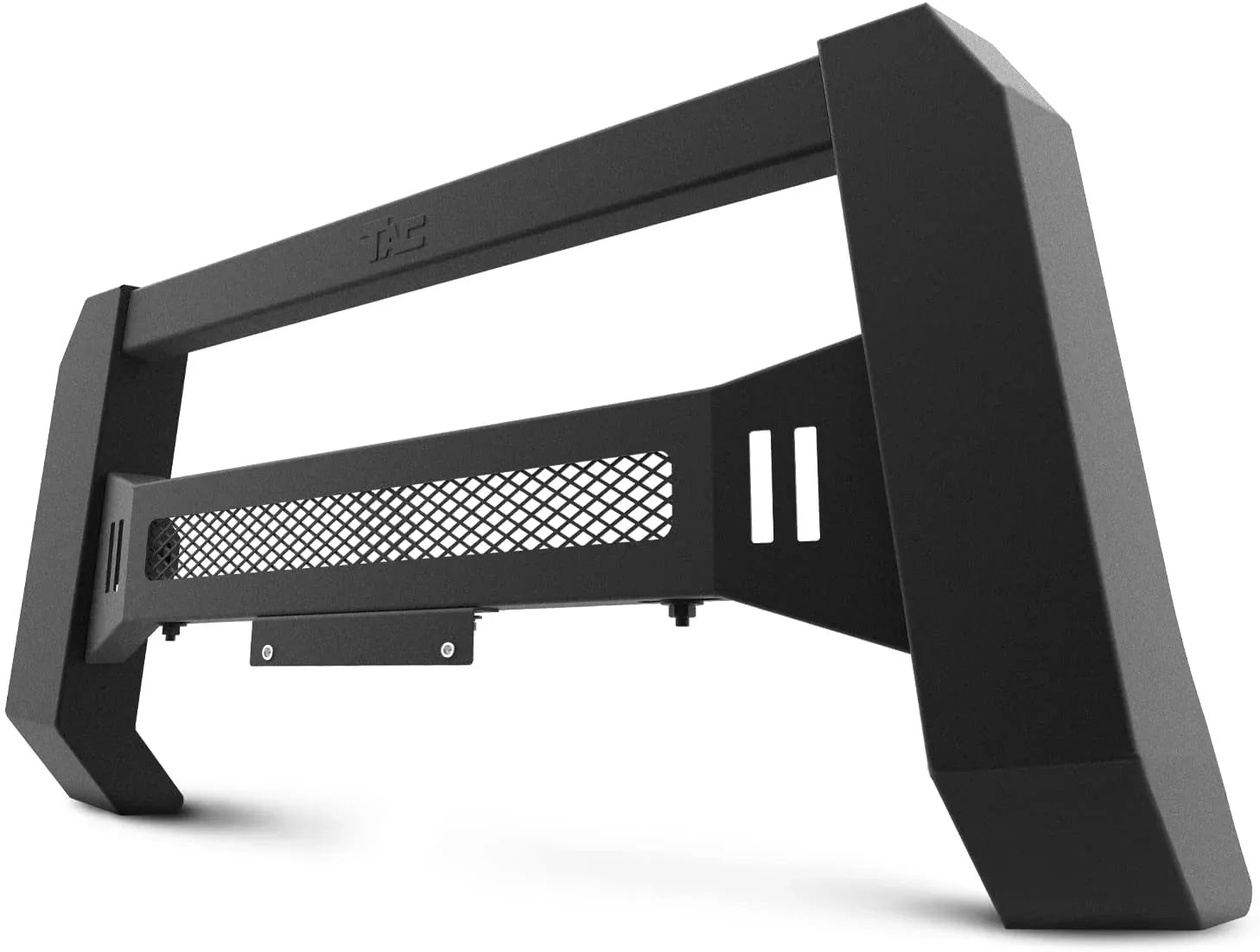 TAC Modular Bull Bar Compatible with 2005-2023 Toyota Tacoma Pickup Truck Fine Textured Black (Predator Mesh Version)