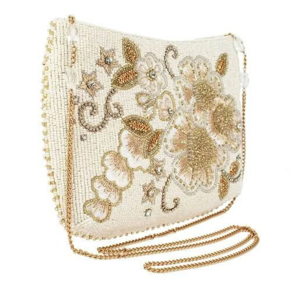 Mary Frances Radiance Crossbody Bridal Clutch Beaded Ivory Bride Handbag Bag NEW