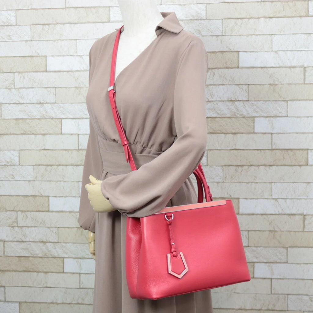Pre-Owned FENDI Sizehoulder Bag Handbag Toujour Red Ladies (Fair)