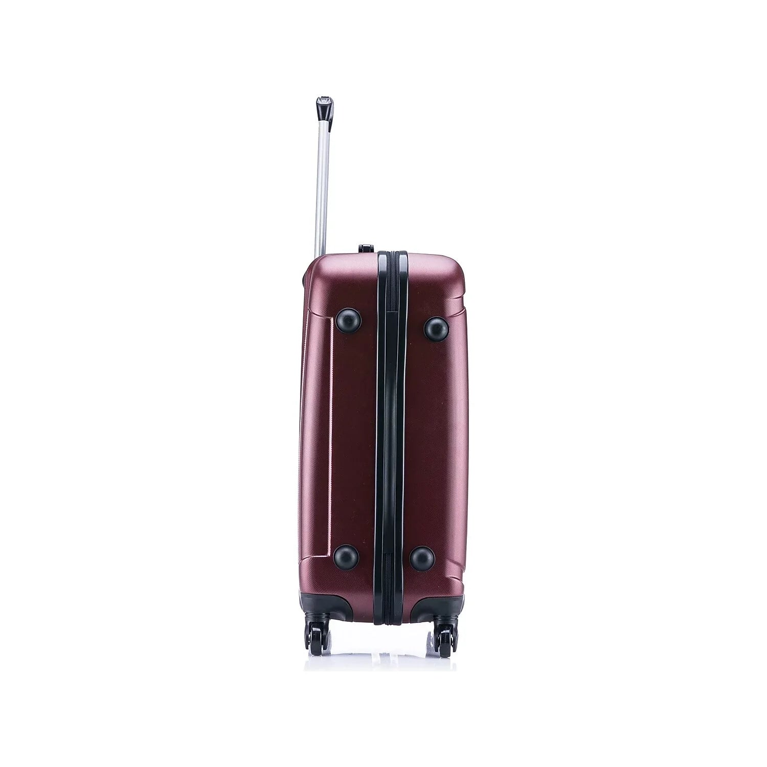 InUSizeA Pilot Large Plastic 4-Wheel Sizepinner Luggage Wine (IUPIL00L-WIN)