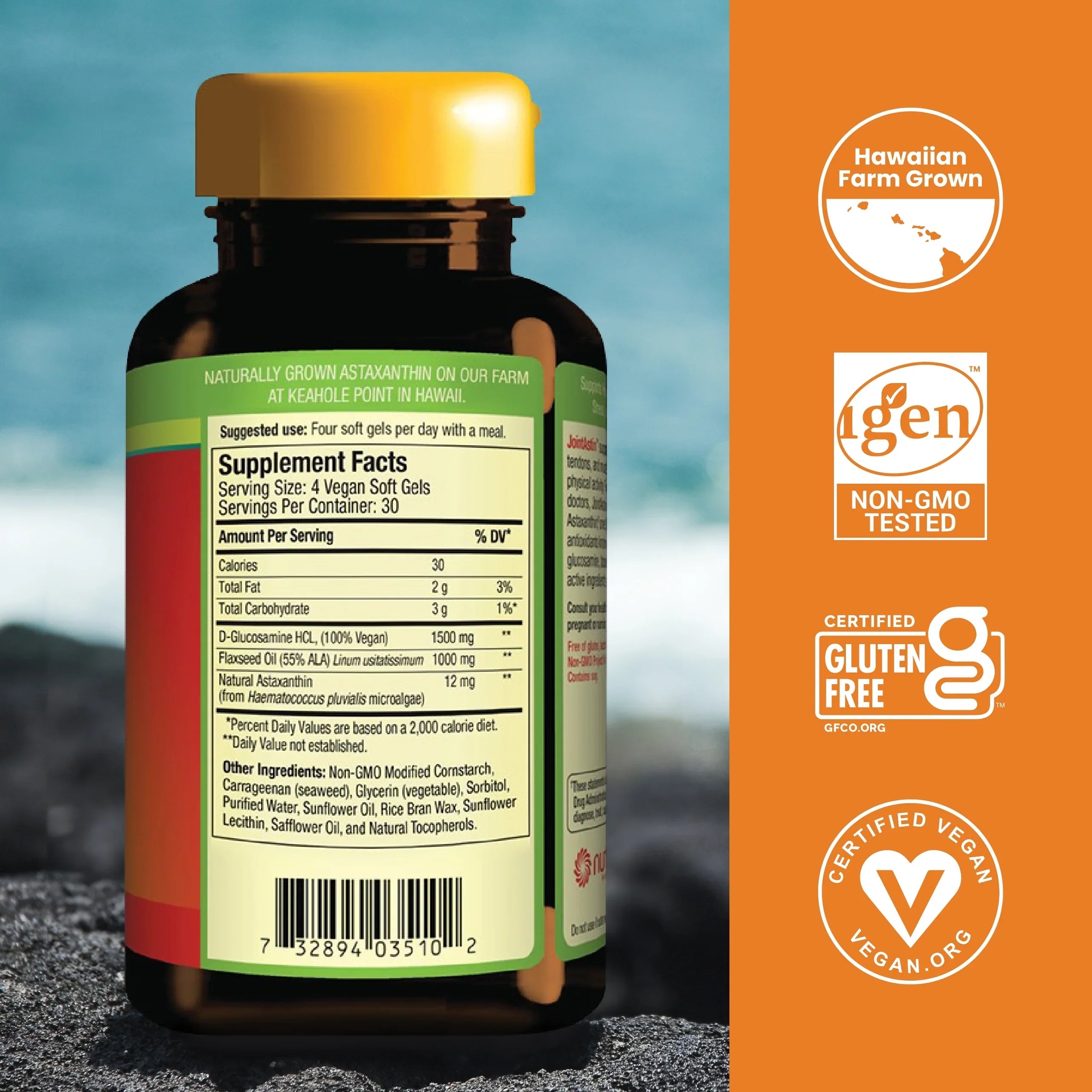 BioAstin JointAstin Hawaiian Astaxanthin, 12mg,120 Sizeoftgels
