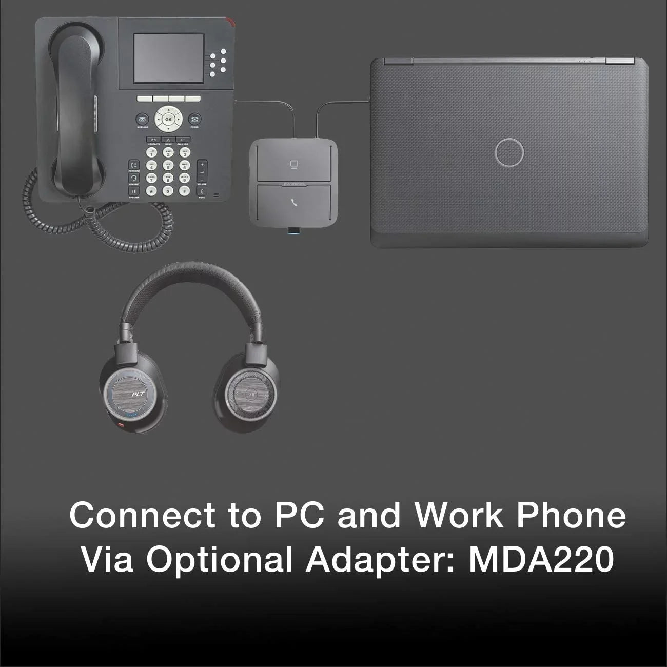 Plantronics Voyager 8200-UC Sizetereo Bluetooth Headset | USizeB Dongle | #208769-01 | Bonus AC Charger