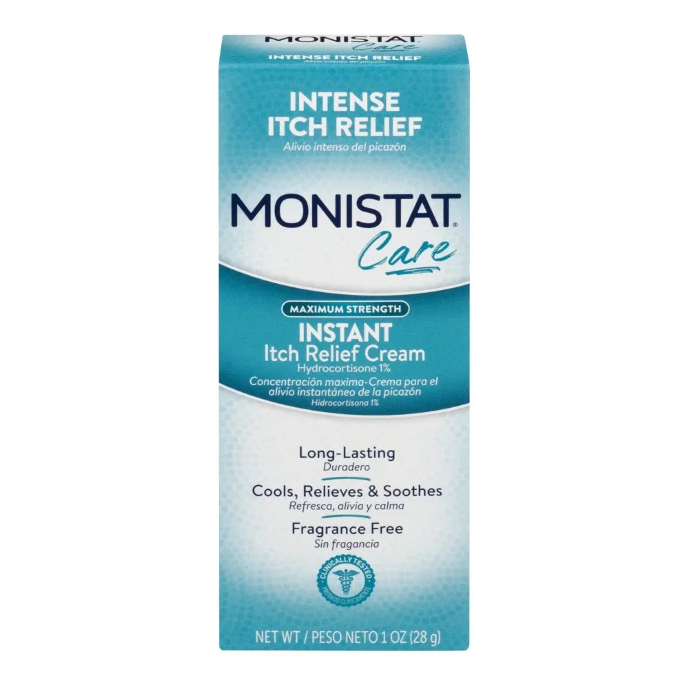 5 Pack Monistat Care Maximum Sizetrength Instant Itch Relief Cream, 1 Ounce Each