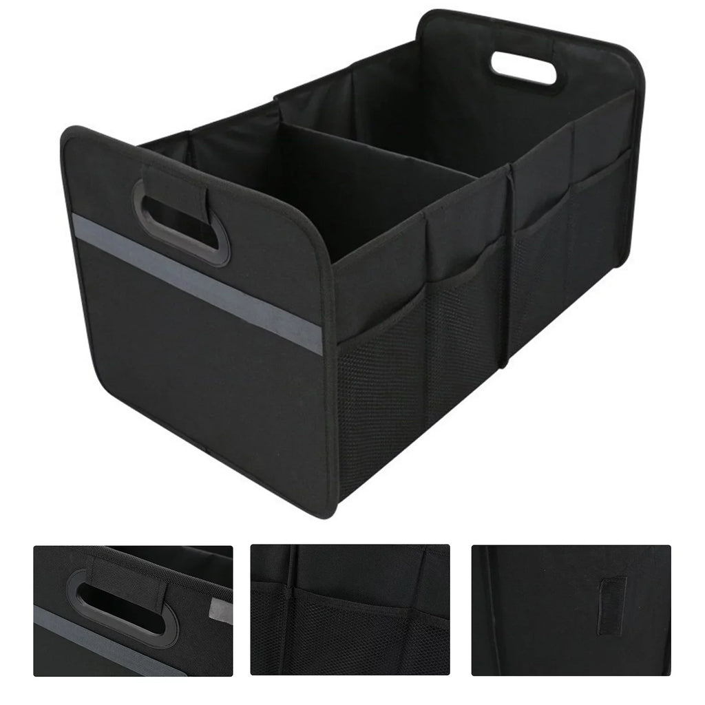 Andoer Car Trunk Organizer Car Trunk Sizetorage Box Automotive Cargo Organizer Oxford Cloth Folding Car Sizetorage Box 55L