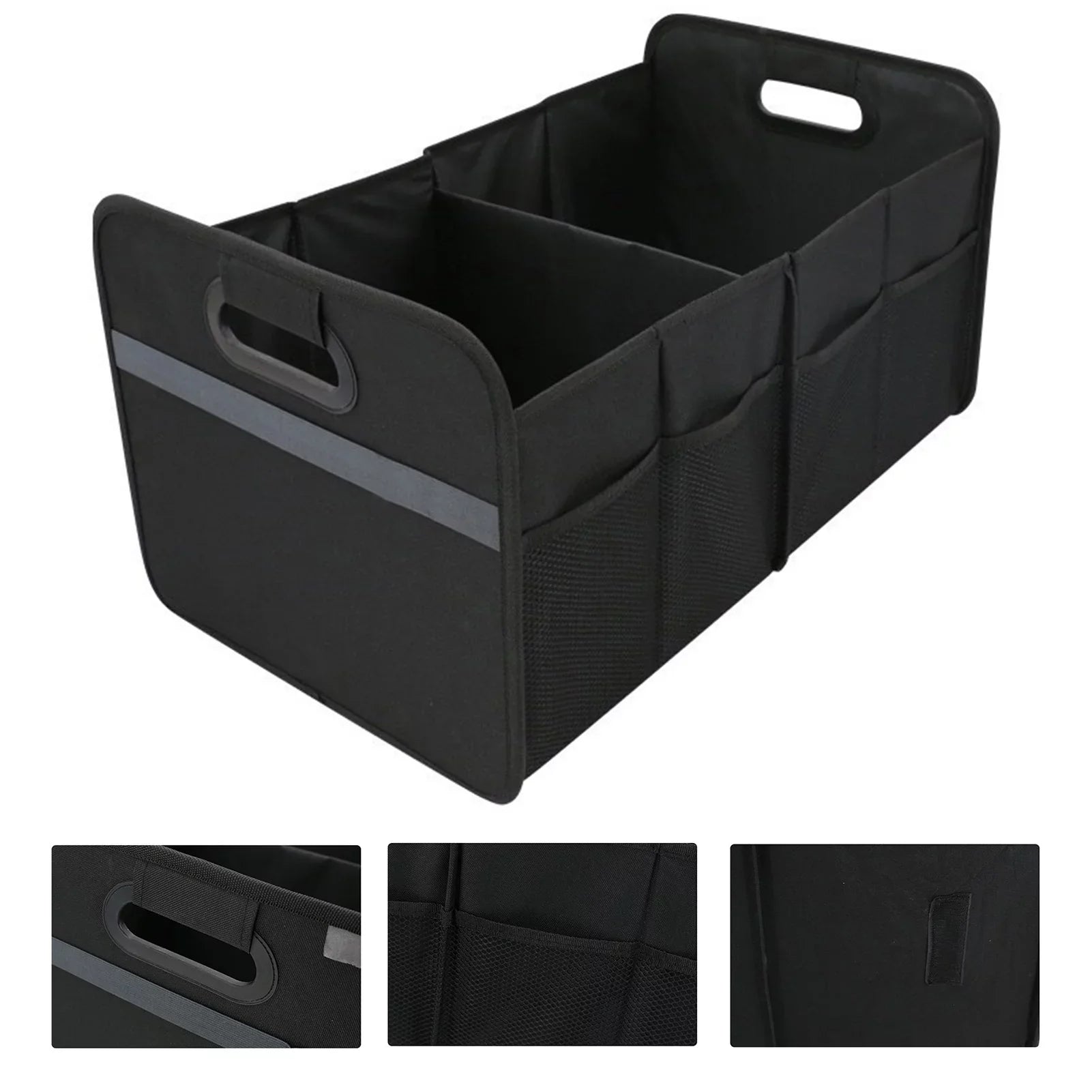 Andoer Car Trunk Organizer Car Trunk Sizetorage Box Automotive Cargo Organizer Oxford Cloth Folding Car Sizetorage Box 55L