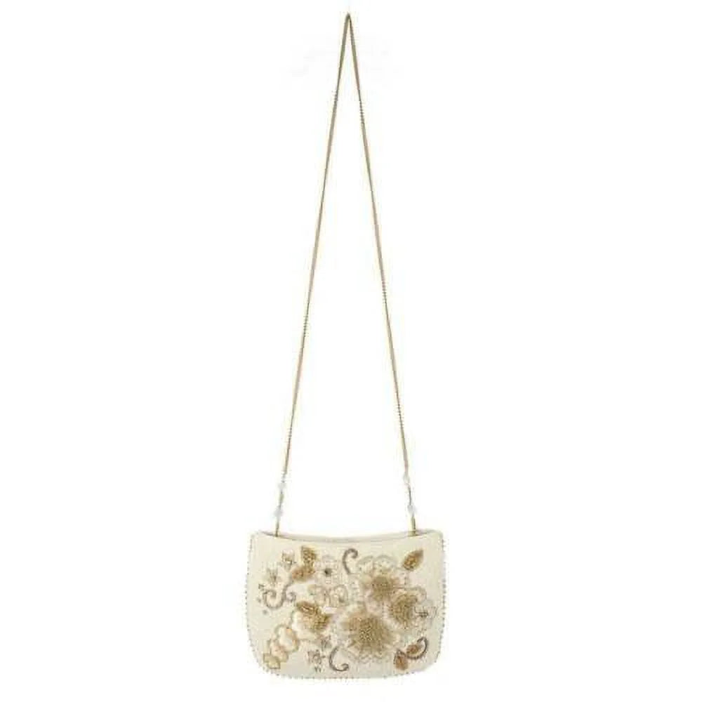 Mary Frances Radiance Crossbody Bridal Clutch Beaded Ivory Bride Handbag Bag NEW