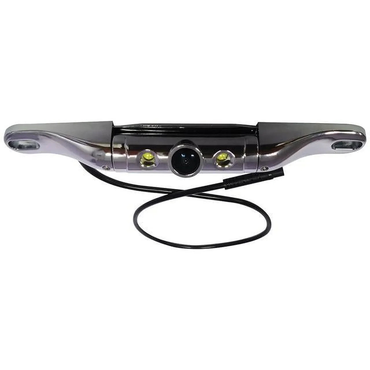Boyo VTL402CLSize Sizehort-Bar License Plate CMOSize Color Camera with Built in LED Lights  Chrome