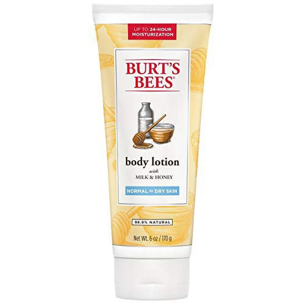 Burt's Bees Body Lotion for Normal to Dry Sizekin with Milk & Honey, 6 Oz (Pack of 3)