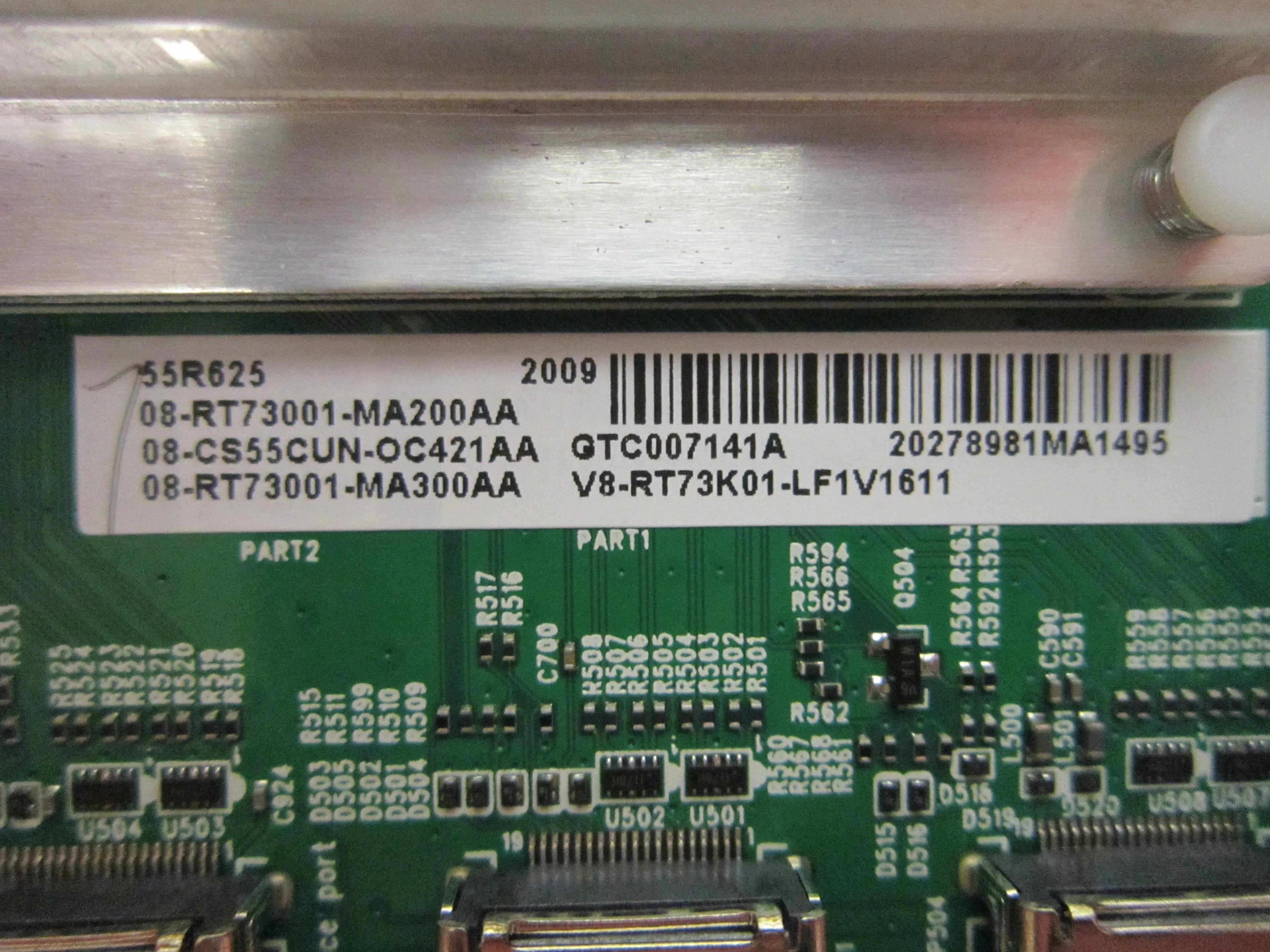 TCL 65Size525 65R625 Main Board (40-RT73H1-MAA2HG) 08-RT73001-MA200AA
