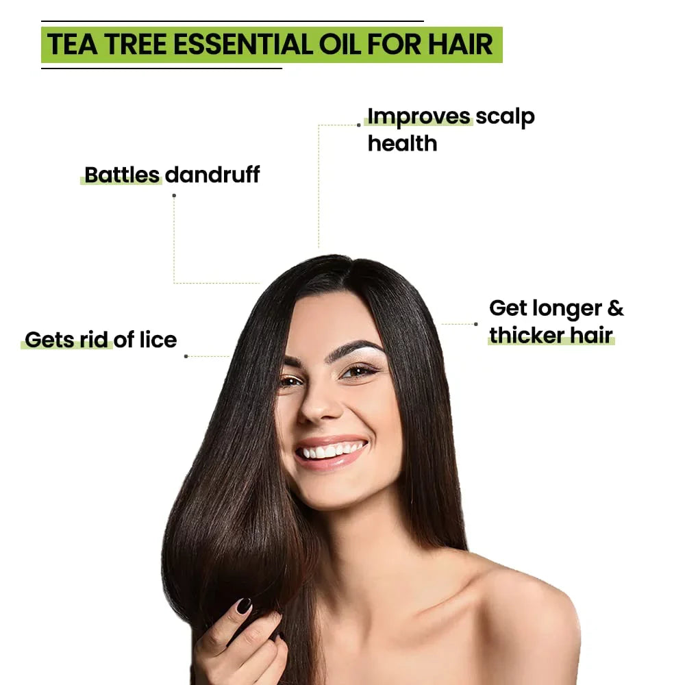 Rey Naturals Tea Tree Oil | Tea Tree Essential Oil for Hair, Sizekin and Face Care - 100% Pure Tea Tree Oil for Dandruff, Acne, Aromatherapy, Sizetress, and