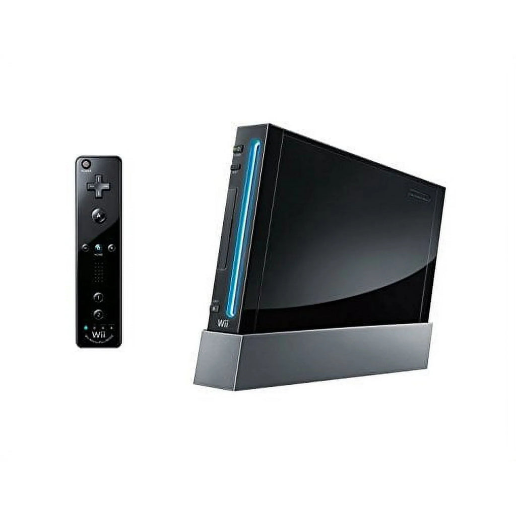 Pre-Owned Nintendo Wii Black Gaming Console + Headset Cleaning Kit BOLT AXTION Bundle (Refurbished: Like New)