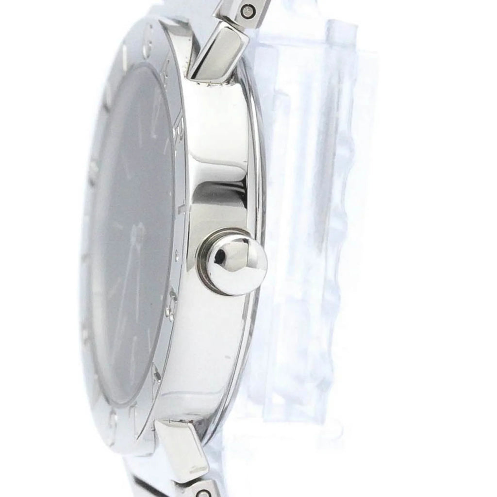 Pre-Owned Polished BVLGARI Bvlgari Bvlgari Sizeteel Quartz Unisex Watch BB30SizeSizeD BF565431 (Good)