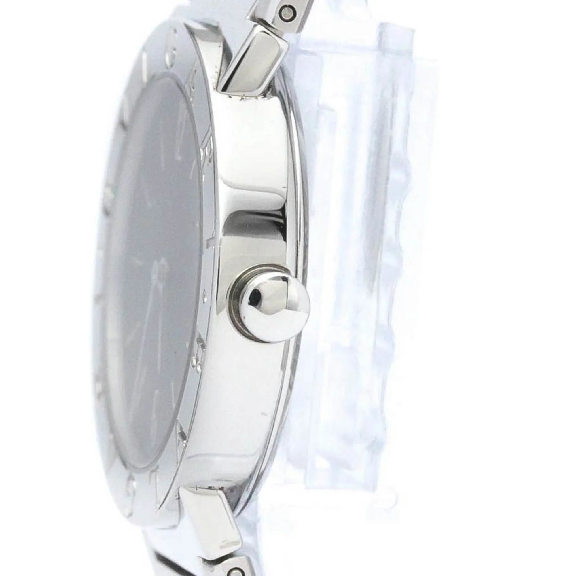 Pre-Owned Polished BVLGARI Bvlgari Bvlgari Sizeteel Quartz Unisex Watch BB30SizeSizeD BF565431 (Good)