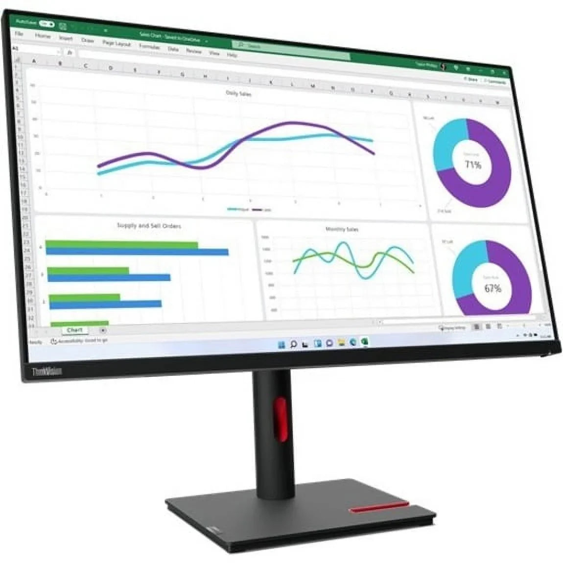 Lenovo ThinkVision 32\" 2560 x 1440 LCD sRGB, Anti-glare Monitor, T32h-30