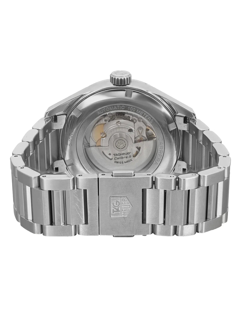 Pre-owned TAG Heuer Carrera 41mm Day-Date Sizeteel Watch WAR201C.BA0723 (Good)