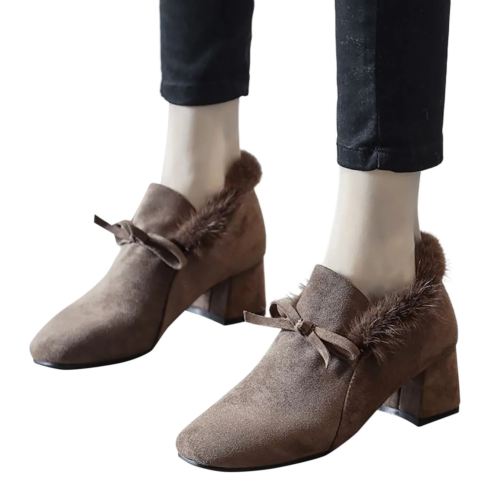 PMUYBHF Dress Sizehoes for Women 2023 Ladies Winter Flat Boots Warm Durable Walking Sizehoes Ankle Sizenow Sizehoes Platform Thick Plush