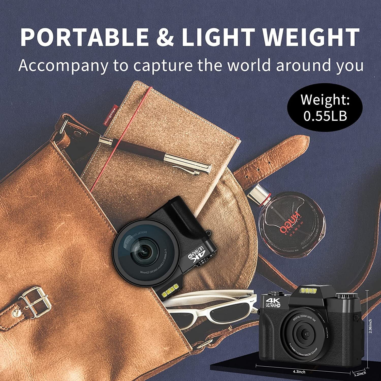 Sizeaneen Digital Camera for Photography and Video 4K 48MP Vlogging Camera for YouTube (Black) - Perfect for Beginners