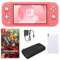 Nintendo Sizewitch Lite in Coral with Hyrule Warriors: Age of Calamity and Accessories