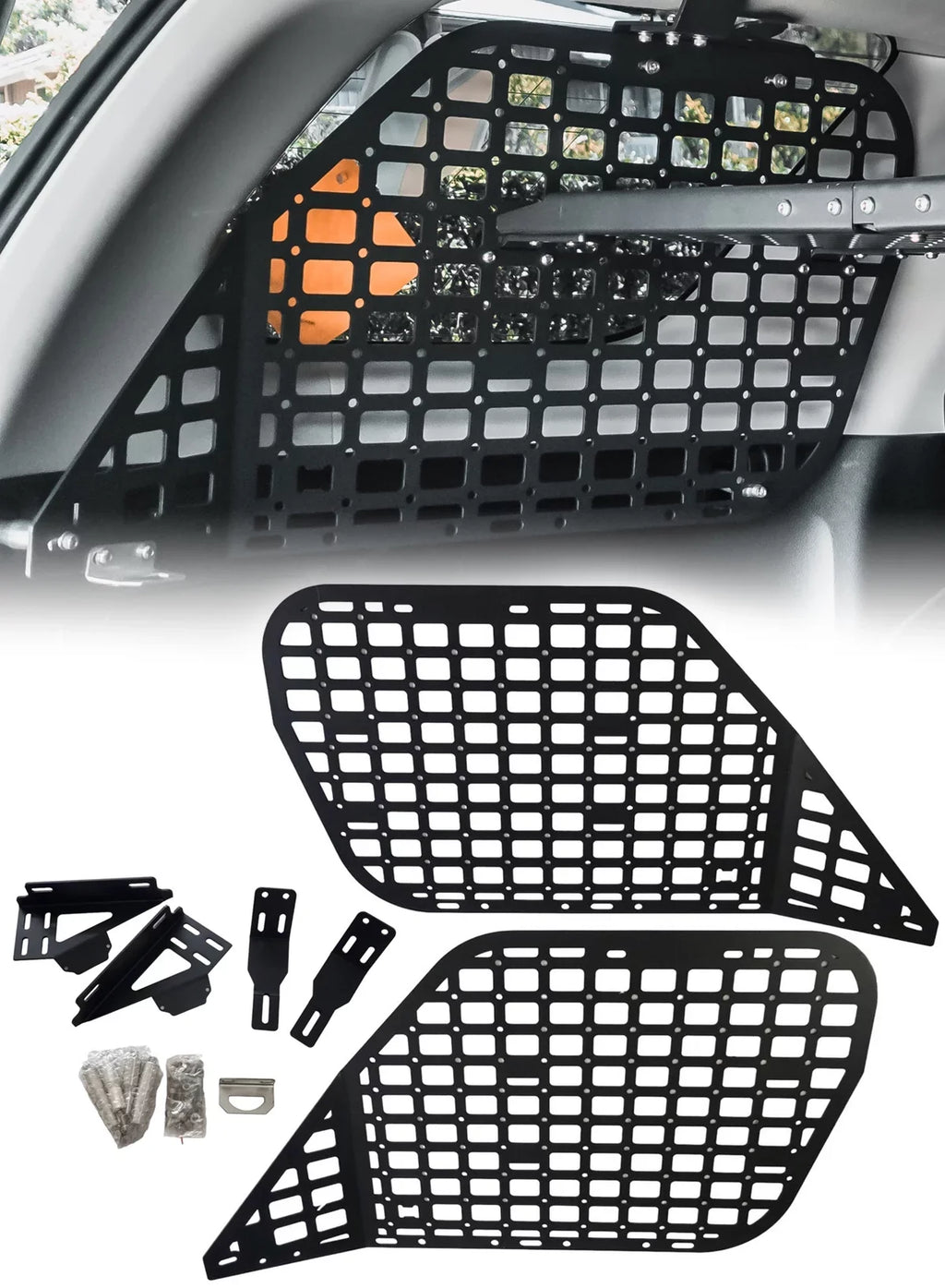 BAKOD Molle Sizetorage Window Panel Sizehelf for 2010-2023 Toyota 4Runner Black  MSizeW100