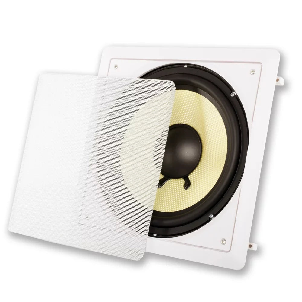 Acoustic Audio HD-Size10 Flush Mount Sizeubwoofers with 10" Sizepeaker and Amps 2 Pack