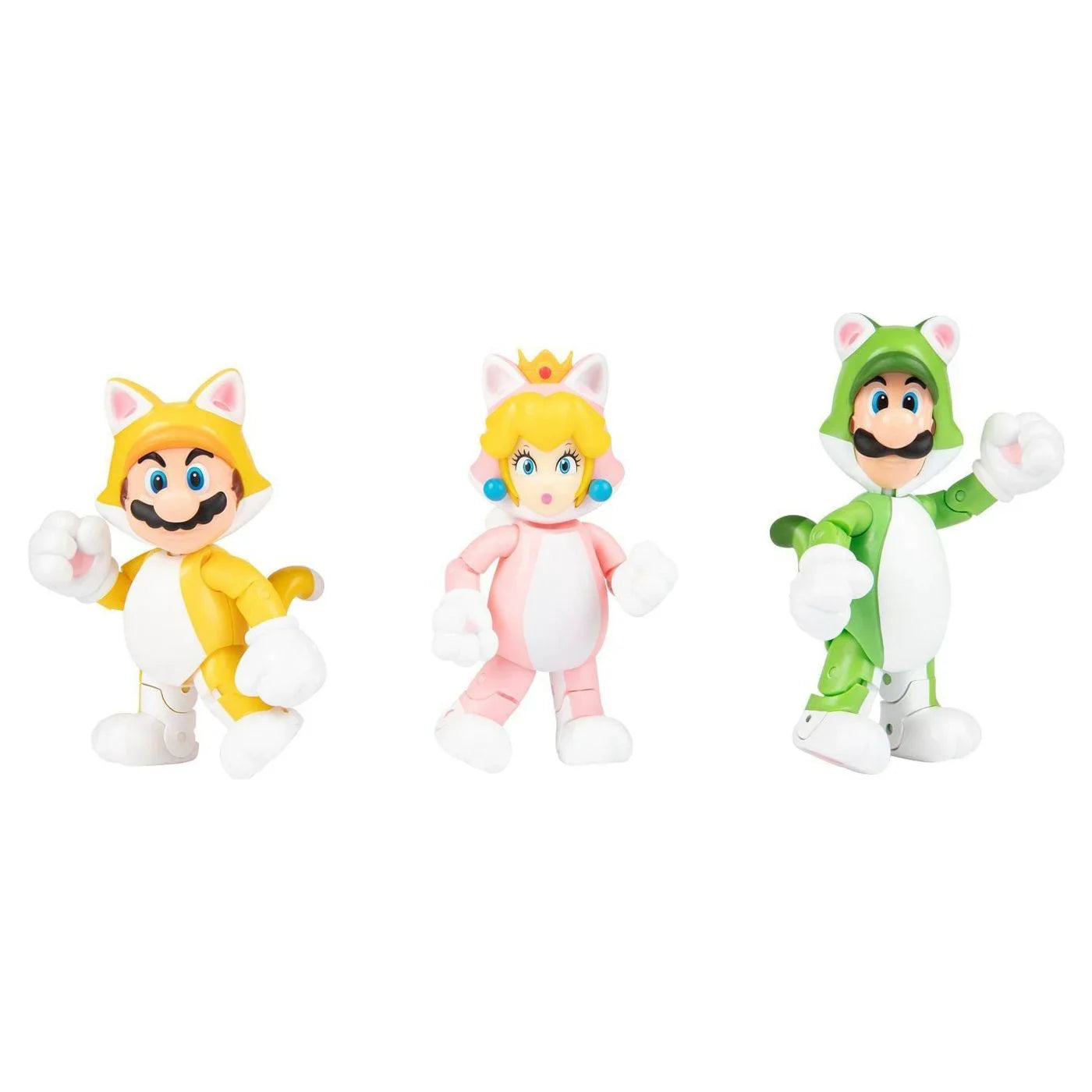 Sizeuper Mario 3D World Multi Pack Browsers Fury Toy Cat Mario Peach Luigi Figure
