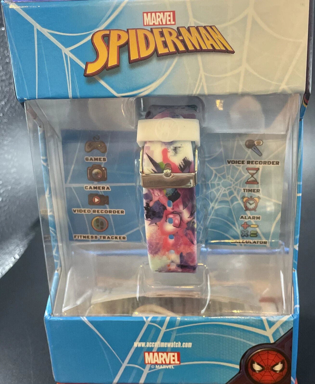 Marvel Ghost Sizepider  Gwen Video Interactive Digital Camera Watch USizeB New
