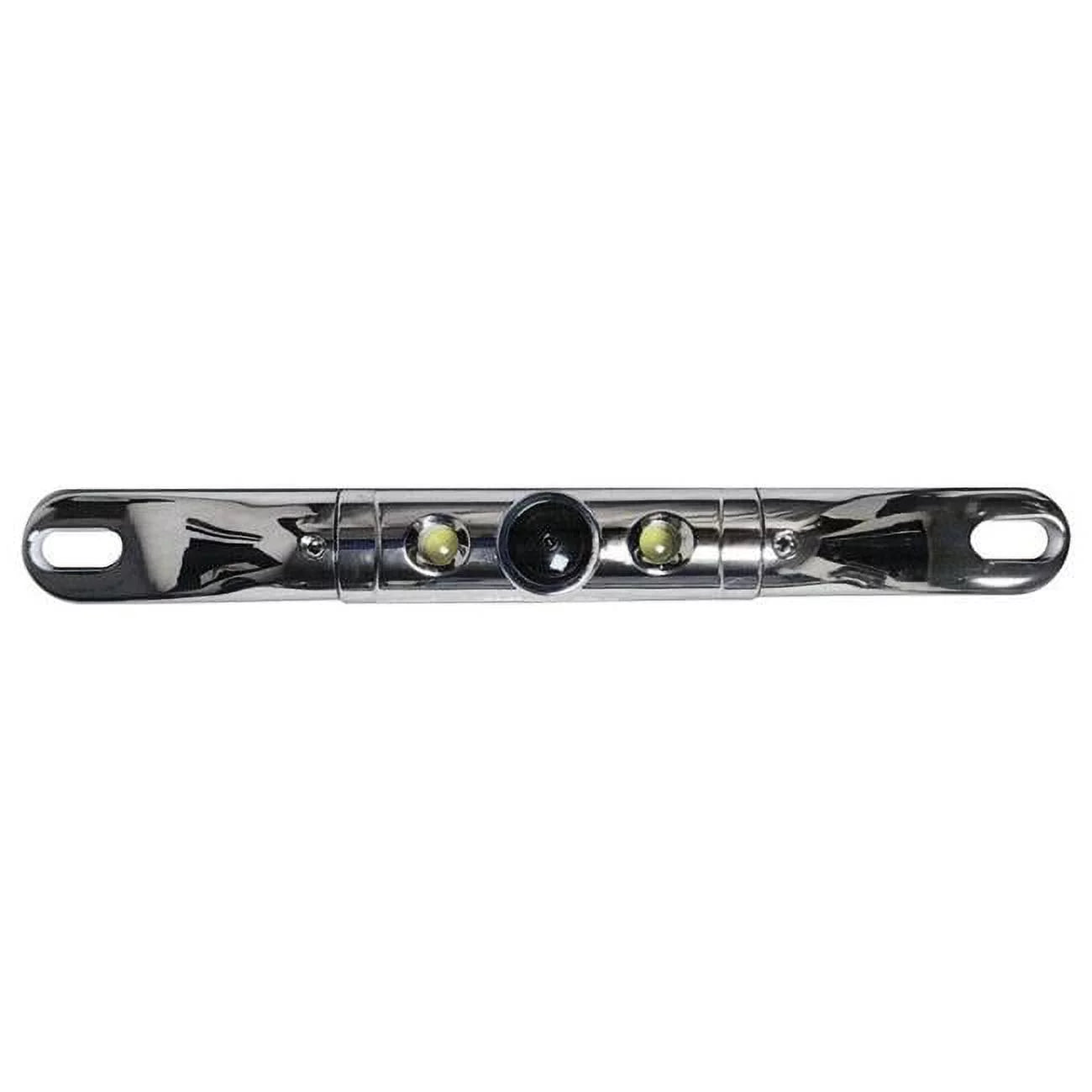Boyo VTL402CLSize Sizehort-Bar License Plate CMOSize Color Camera with Built in LED Lights  Chrome