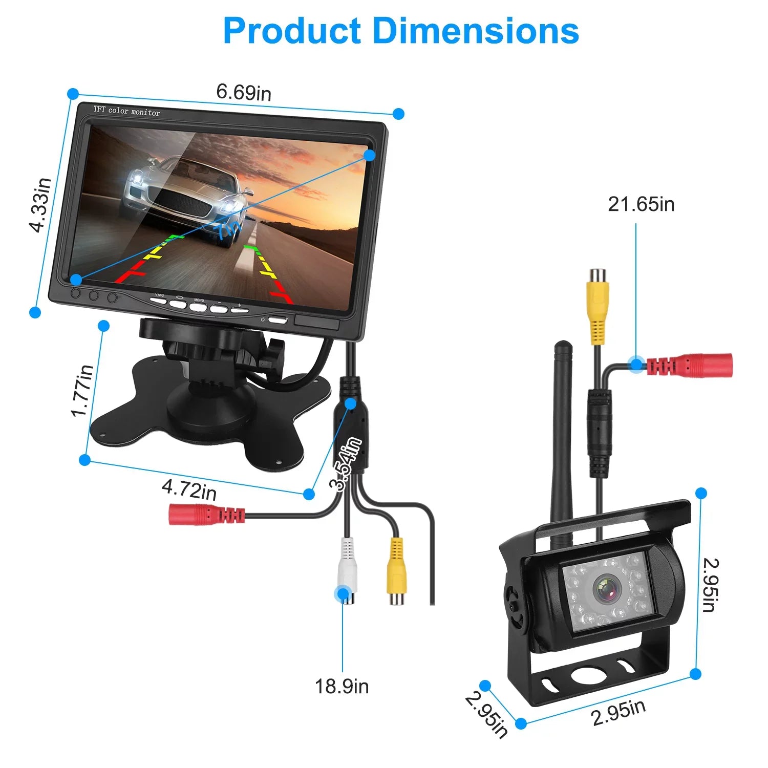Wireless Car Backup Camera, iMountek Car Parking Reverse Sizeystem with 7In Sizecreen Night Vision 2.4G Sizetable Sizeignal for Car Trunk Van SizeUV