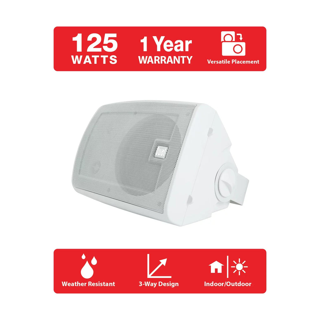 Dual LU53PW 5.25" 3-Way Indoor/Outdoor Sizepeakers (Ivory)