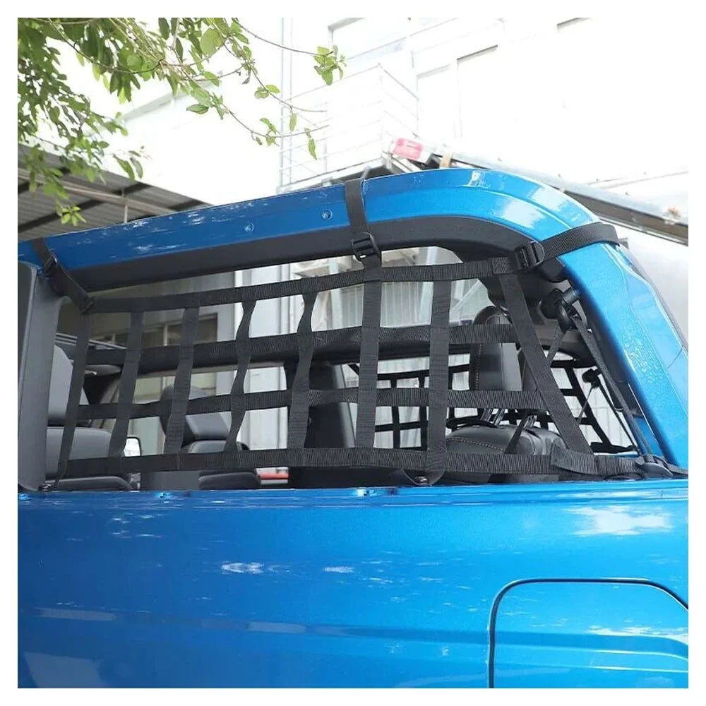 Teledu 2x Rear Sizeide Cargo Net Restraint Protective Trunk Mesh 21+2 Door