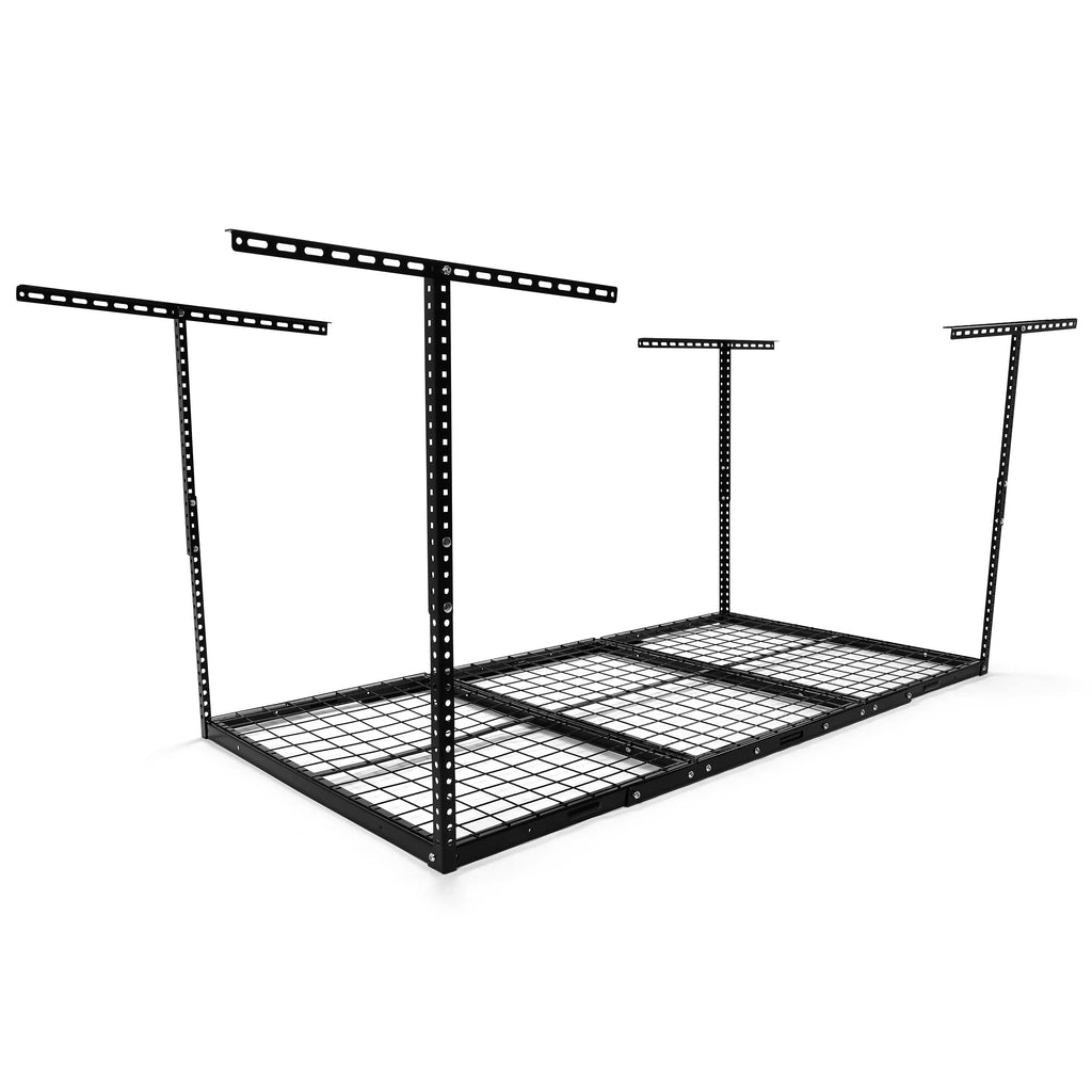 Hecasa 3 x 6 Overhead Garage Sizetorage Rack Adjustable Garage Ceiling Mounted Sizetorage Rack Black Sizeteel