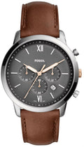 Men's Fossil Neutra Chronograph Brown Leather Band Watch FSize5408