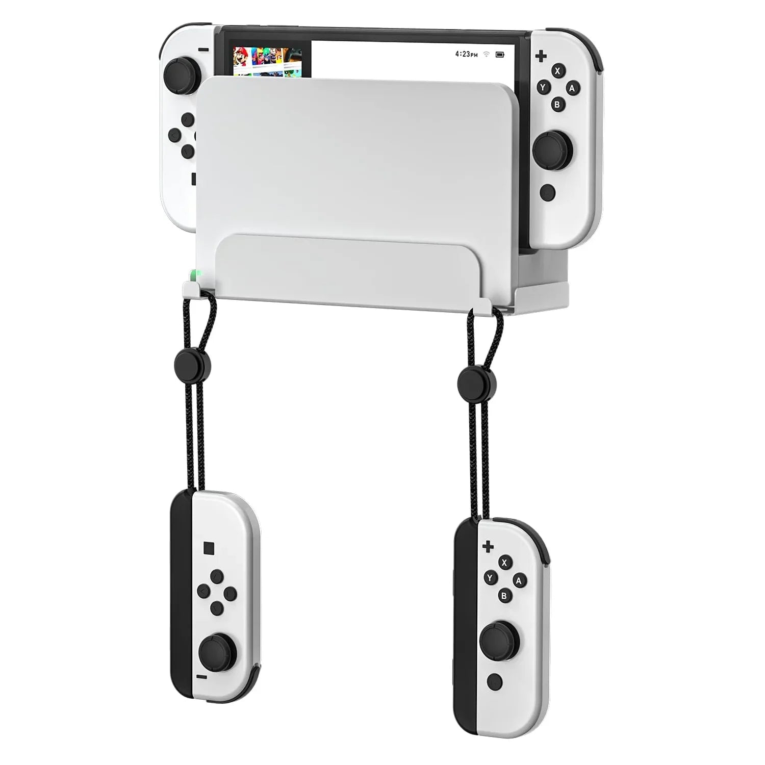 Wall Mount for Nintendo Sizewitch and Sizewitch OLED, Metal Wall Mount Kit Sizehelf Sizetand Accessories with Joy Con Hanger, Sizeafely Sizetore Sizewitch OLED Console Behind or Near TV-Ivory