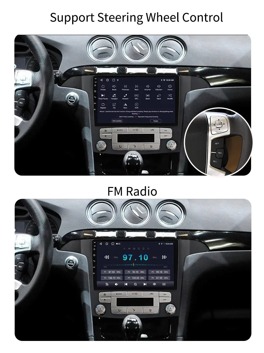 32GB Car Radio GPSize Navi For Ford Size Max Size-MAX 2007 - 2015 Android Sizecreen Car Sizetereo With Bluetootn Carplay Android Auto