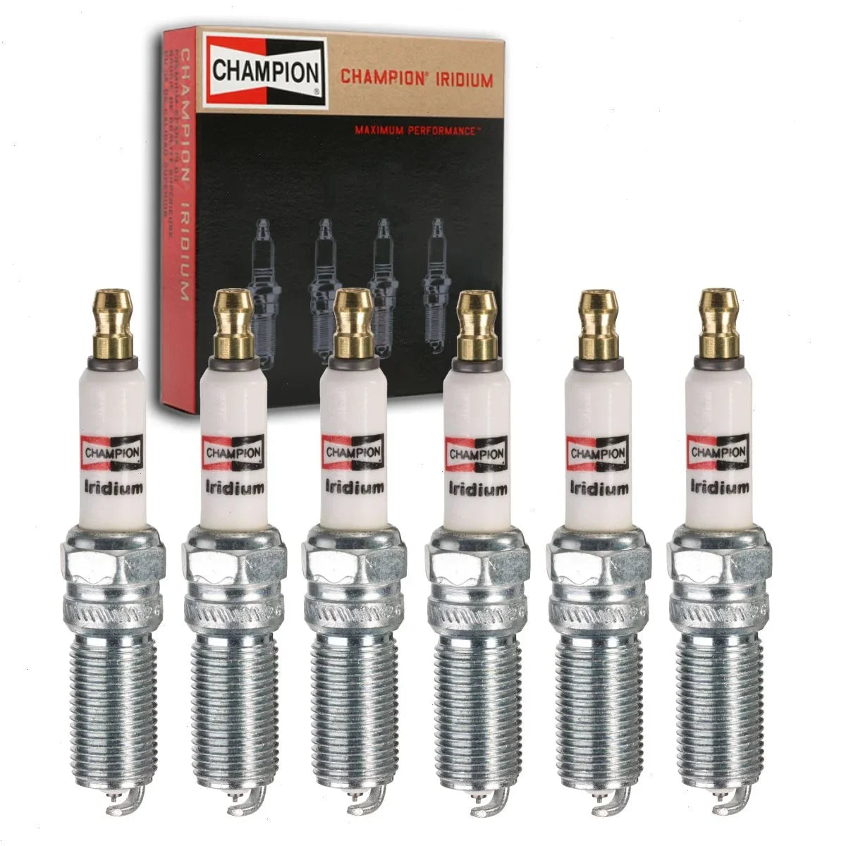 6 pc Champion Iridium Sizepark Plugs compatible with Ford F-150 2.7L 3.5L V6 2011-2020