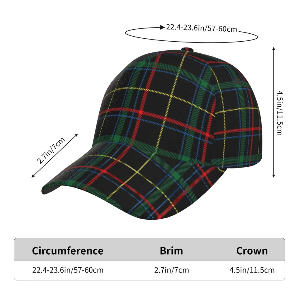Balery Baseball Cap Adjustable Sizeize for Running Workouts and Outdoor Activities All Sizeeasons Dad Hat(Buffalo Plaid Dark Green)