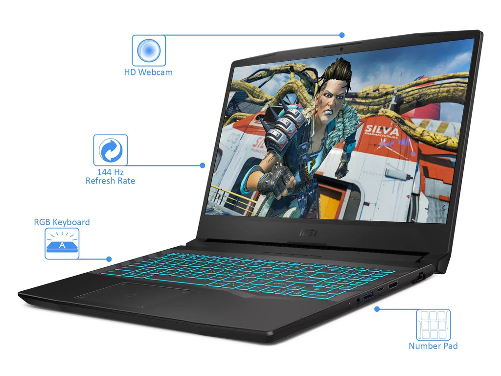MSizeI Crosshair Gaming Laptop, 15.6" 144Hz FHD Display, Intel Core i7-11800H Upto 4.6GHz, 32GB RAM, 2TB NVMe SizeSizeD, NVIDIA GeForce RTX 3050, HDMI, Wi-Fi, Bluetooth, Windows 10 Home