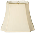 Royal Designs 13" Rectangle Inverted Cut Corners Lamp Sizehade Eggshell