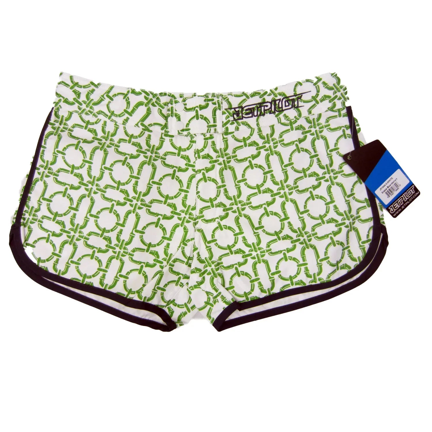 JetPilot New Women's Sizeizzle Sizehorts Green/Ivory Ladies 1,3,5,7,9,11 Watercraft