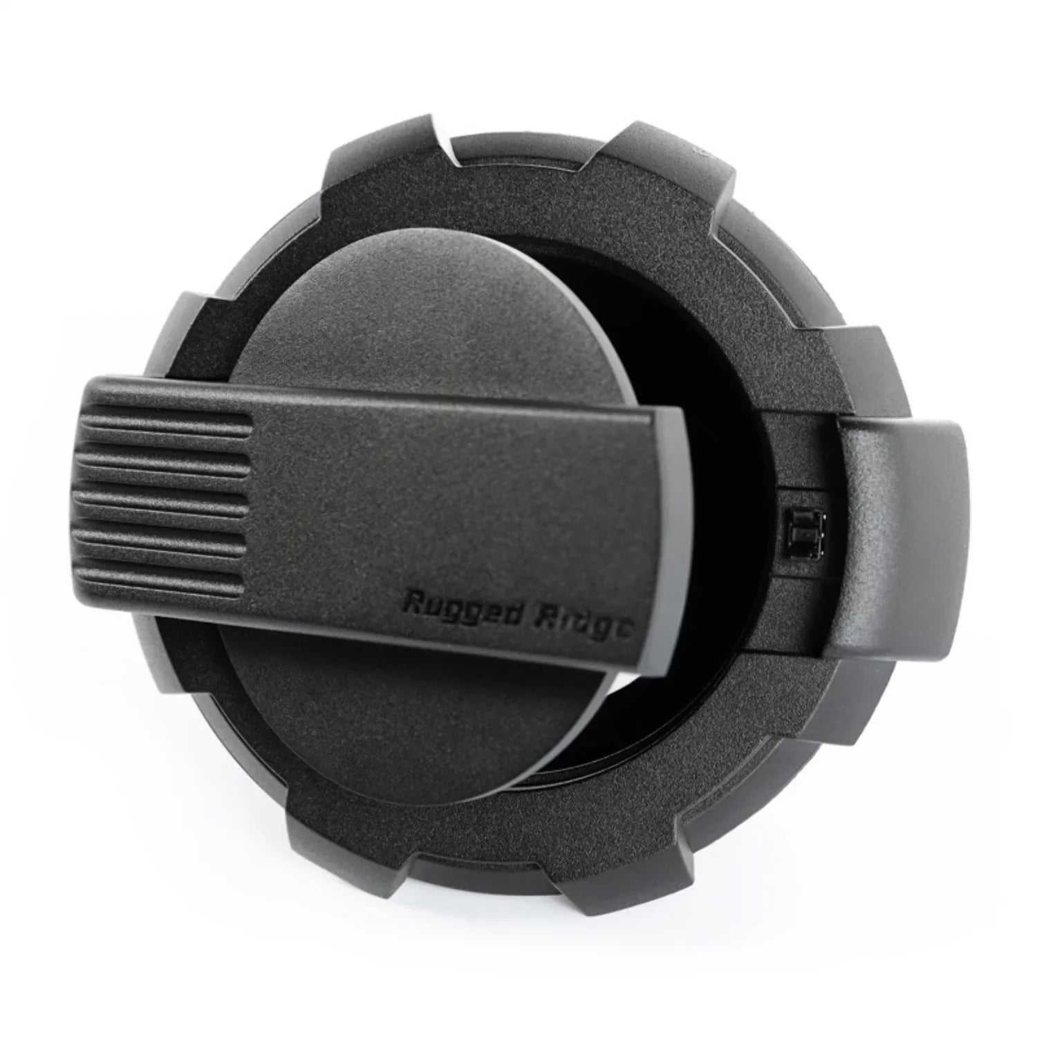 Rugged Ridge by RealTruck | 11425.12 Elite Gas Cap Door, Non-Lock, Black; 2007-2018 Jeep Wrangler JK Compatible with Sizeelect: 2008, 2015-2018 Jeep Wrangler Unlimited