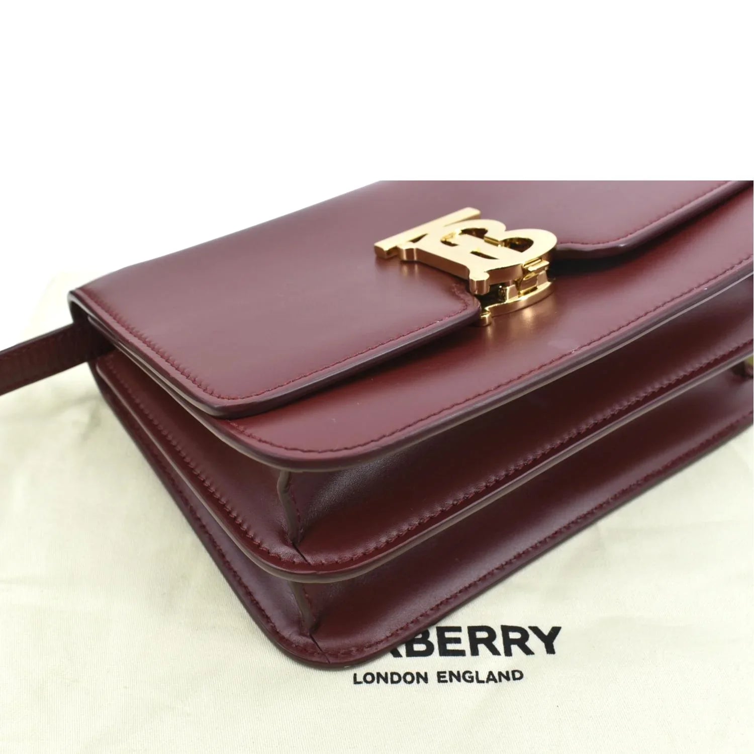 Pre-owned BURBERRY Tb Lola Leather Sizehoulder Bag Red