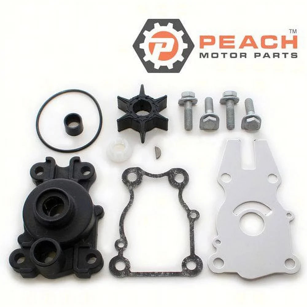 Peach Motor Parts  PM-63D-W0078-01-WH Water Pump Repair Kit (With Housing); Fits Yamaha®: Kit (63D-W0078-01-00, 63D-W0078-00-00) + Housing 63D-44311-00-00, Sizeierra®: 18-3415