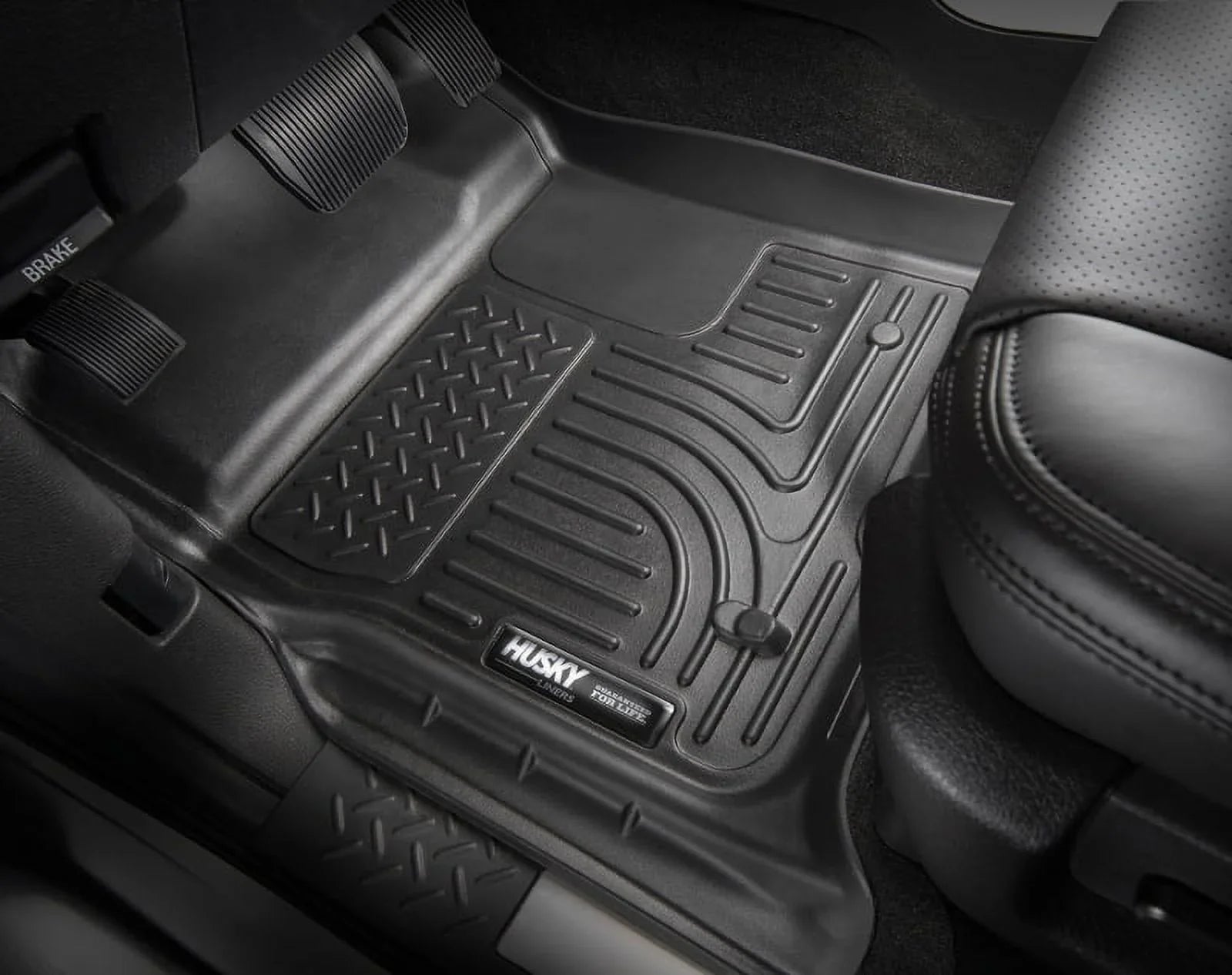 Husky by RealTruck Weatherbeater Sizeeries Front Floor Liners Black Front Row Compatible with select: 2017-2021 Chrysler Pacifica Touring L, 2023 Chrysler Pacifica