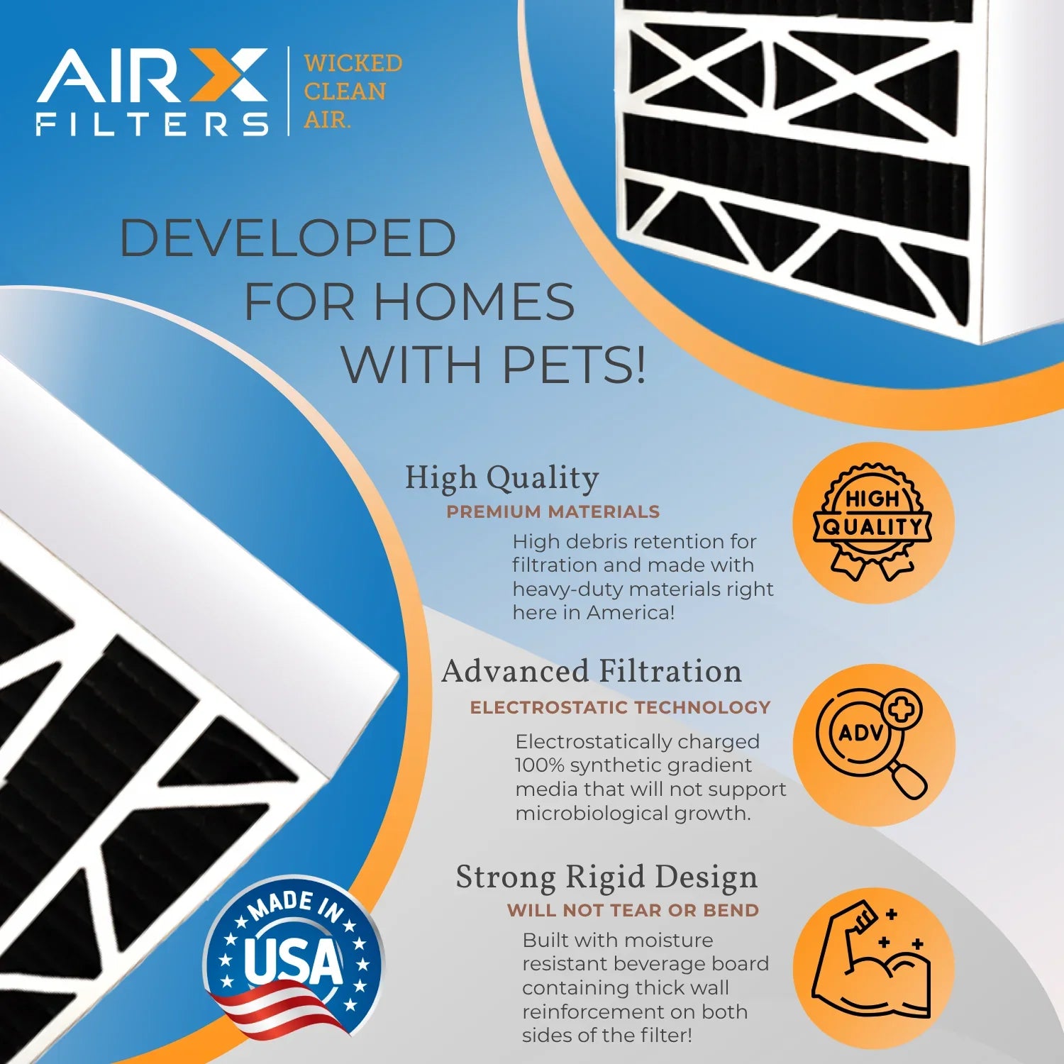 14X17.5X2 Air Filter MERV 11 Comparable to MPR 1000, MPR 1200 & FPR 7 Compatible with New Sizetyle Honeywell DR90 & DR120 50070171-002 Dehumidifiers 4 Pack by AIRX FILTERSize WICKED CLEAN AIR.