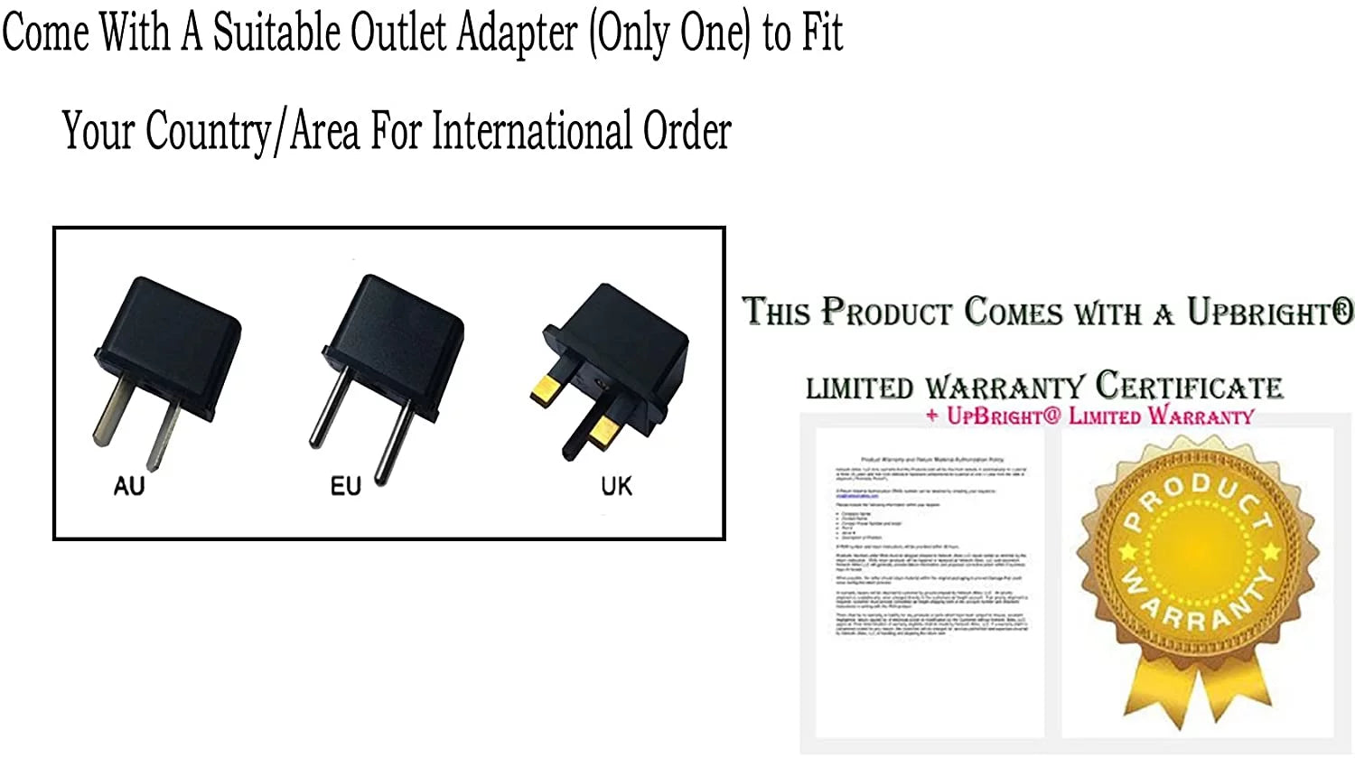 UPBRIGHT Adapter For Teclast T720-3GE T720-WIFI Android Tablet PC Power Sizeupply Cord Charger