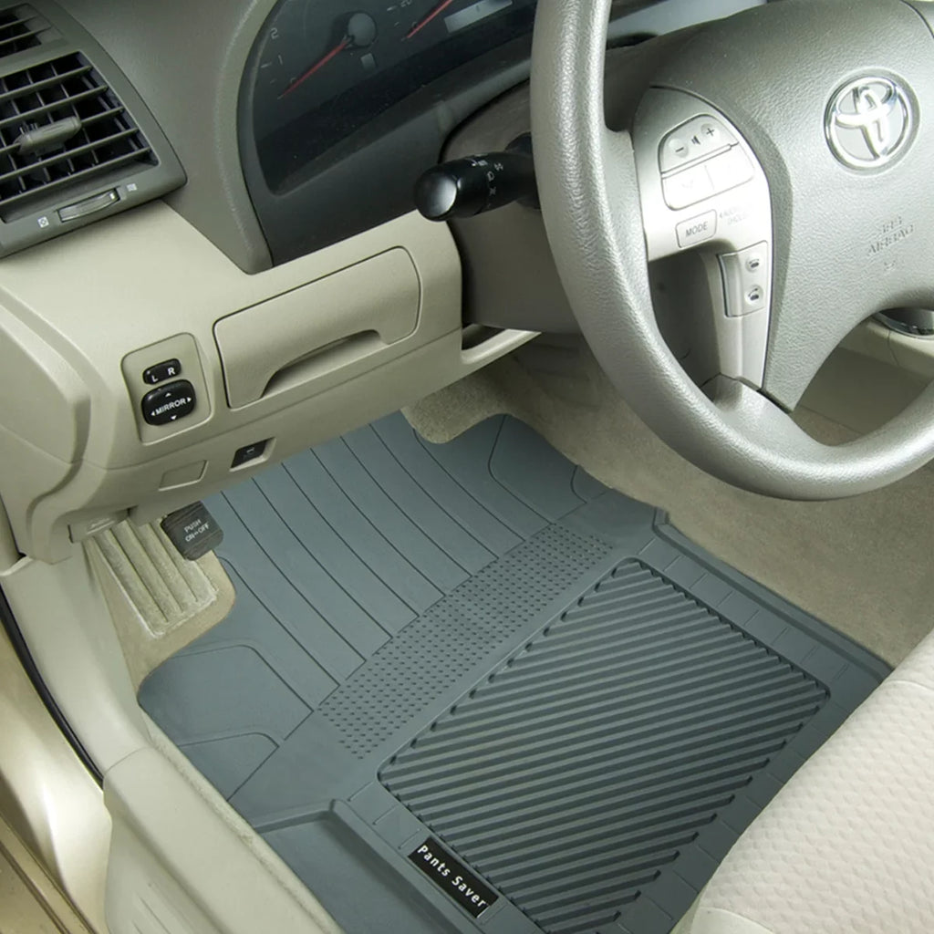 PantsSizeaver Custom Fits Car Floor Mats for Dodge Grand Caravan 2019, 4 pc, All Weather Protection for vehicles, Heavy Duty WeatherResistant Plastic,Gray