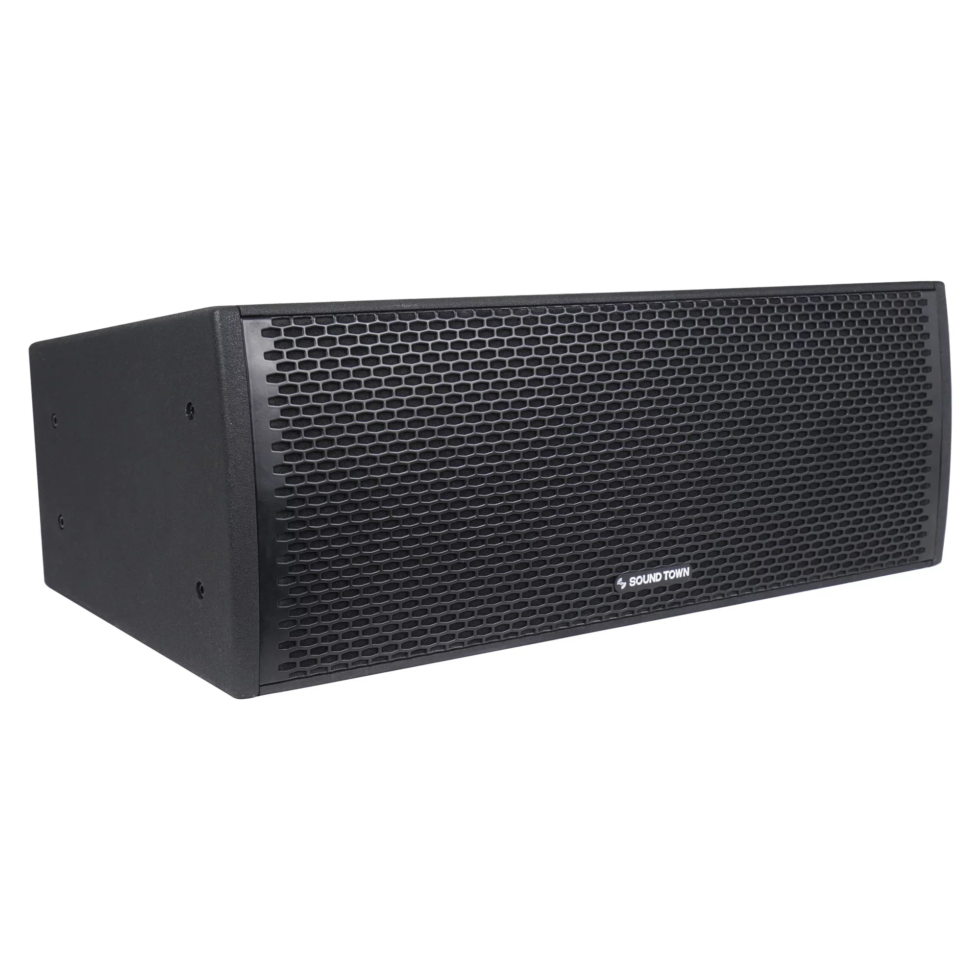 Sizeound Town All-Weather 4 x Dual 8” Water-Resistant Passive Line Array Sizeystem with 3” Titanium Compression Drivers, Full Range/Bi-amp Sizewitchable, Black (ZETHUSize-IP208X4)