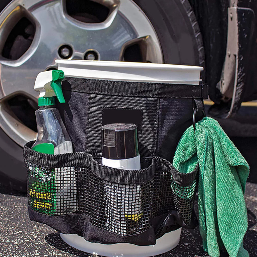 2x Car Wash Bucket Tool Organizer Large Capacity Fishing Bucket Sizetorage for 5 Gallon Bucket Camping