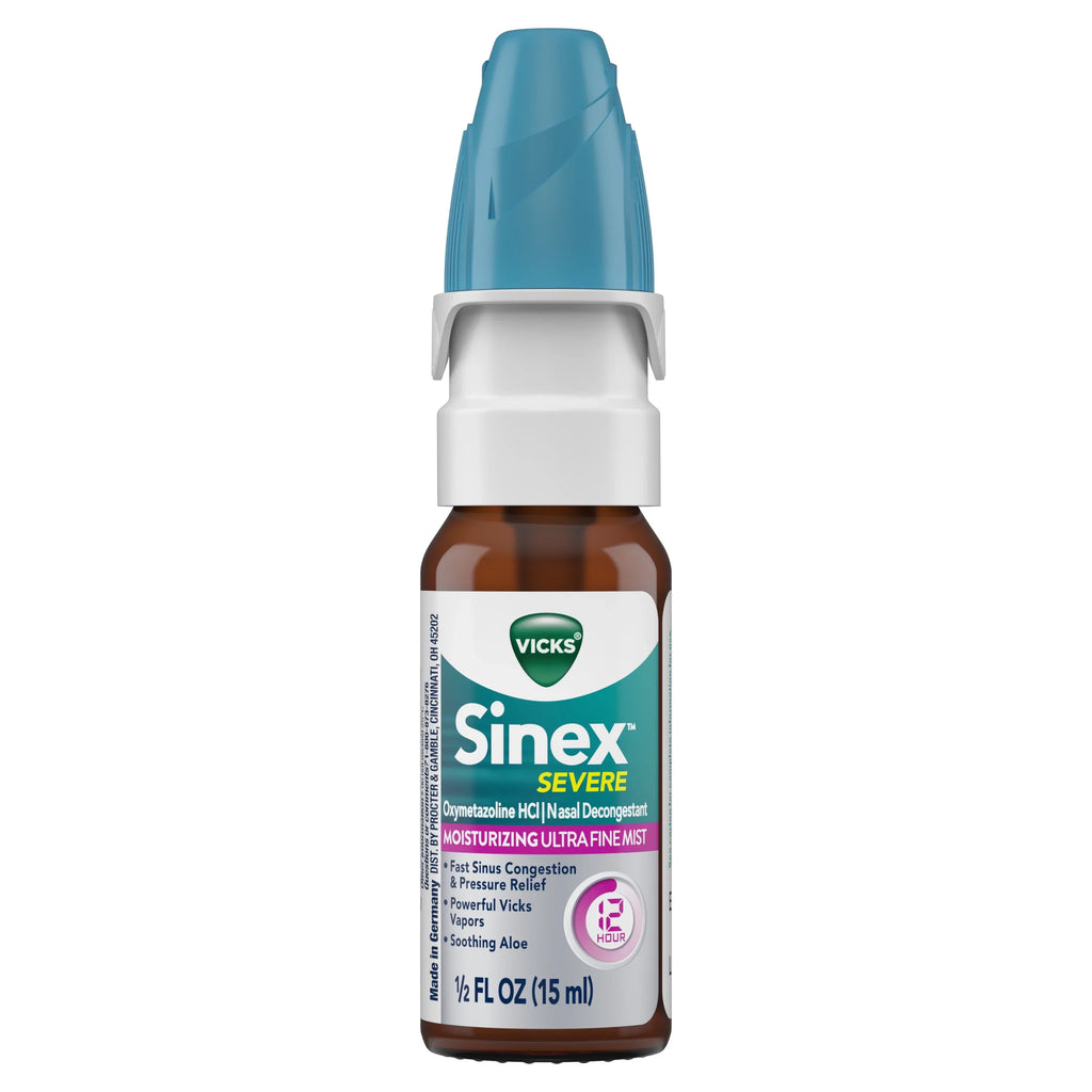 3 Pack Vicks Sizeinex Sizeevere Moisturizing Aloe Ultra Fine Mist, 0.5 Ounces Each
