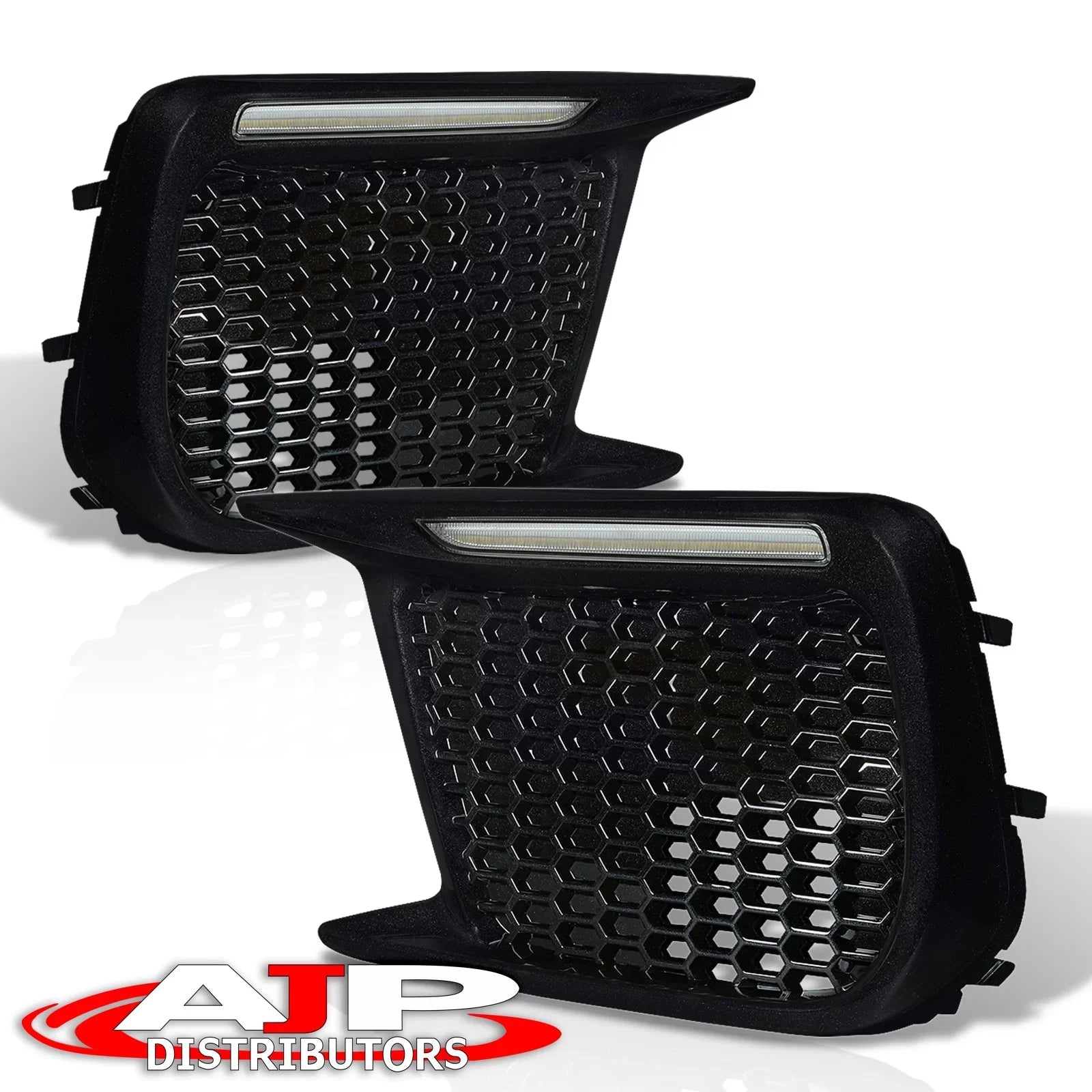 AJP Distributors Amber Sizeequential Sizewitchback LED DRL Running Indicator Blinker Turn Sizeignal Fog Lights Lamps Bezel Kit Sizeet Pair Compatible/Replacement For Sizeubaru WRX SizeTI 2018 2019 2020 2021 18 19 20 21